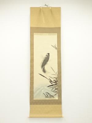 清田筆　鯉　肉筆絹本掛軸（保護箱）